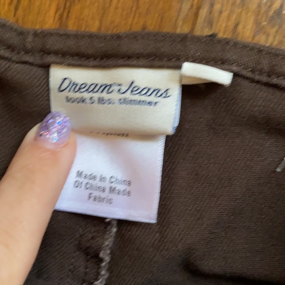 Dream Jeans wide Leg Brown Size 8 - Picture 3 of 4